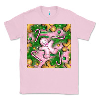 Bubblegum Pink christmas smile gingerbread cookie seamless pattern bbs Classic Tee - BundleAndBundleShop