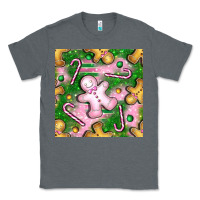 Charcoal Heather christmas smile gingerbread cookie seamless pattern bbs Classic Tee - BundleAndBundleShop