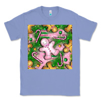 Colony Blue christmas smile gingerbread cookie seamless pattern bbs Classic Tee - BundleAndBundleShop