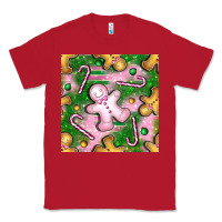 Red christmas smile gingerbread cookie seamless pattern bbs Classic Tee - BundleAndBundleShop