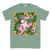Sage christmas smile gingerbread cookie seamless pattern bbs Classic Tee - BundleAndBundleShop