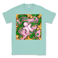Seafoam christmas smile gingerbread cookie seamless pattern bbs Classic Tee - BundleAndBundleShop
