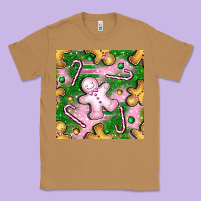 Christmas Smile Gingerbread Cookie Seamless Pattern Bbs Classic Tee Designed By Bundleandbundleshop