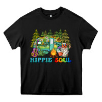 Black hippie soul camping Heavy Core Tee - BarkalooDesign