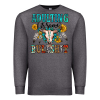 Charcoal Heather adulting is some bullshit Premium Sweatshirt - OliviaCreatesArt