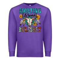 Purple adulting is some bullshit Premium Sweatshirt - OliviaCreatesArt