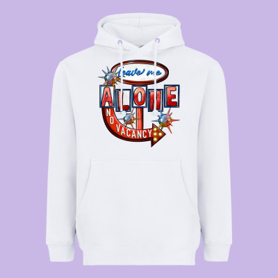 Leave Me Alone Anti Valentine's Day Heavyweight Hoodie Designed By Fadigitalartstudio