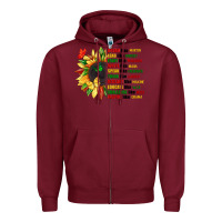 Burgundy dream like martin juneteenth Zipper Hoodie - CowGirlArtShop