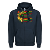 Navy dream like martin juneteenth Zipper Hoodie - CowGirlArtShop