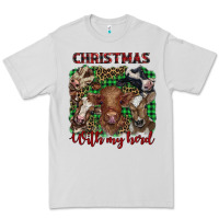 Dove Grey christmas with my herd cows Premium Tee - BarkalooDesign