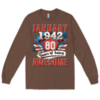 Chestnut january 1942 80 years of being awesome Long Sleeve Tee - Jasminsmagicworld