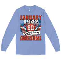 Colony Blue january 1942 80 years of being awesome Long Sleeve Tee - Jasminsmagicworld