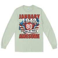Matcha january 1942 80 years of being awesome Long Sleeve Tee - Jasminsmagicworld