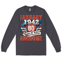 Smoke january 1942 80 years of being awesome Long Sleeve Tee - Jasminsmagicworld