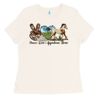 Bone peace love appaloosa horse Ladies Tee - LillyAllenDesigns