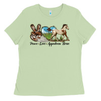 Matcha peace love appaloosa horse Ladies Tee - LillyAllenDesigns