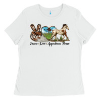 Peace Love Appaloosa Horse Ladies Tee | Teevron