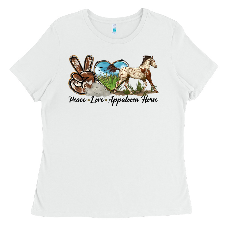 Peace Love Appaloosa Horse Ladies Tee by LillyAllenDesigns | Teevron