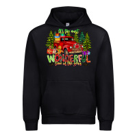 Black it's The Most Wonderful Time of the year Urban Hoodie - CowhideDigitalArt