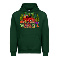 Forest Green it's The Most Wonderful Time of the year Urban Hoodie - CowhideDigitalArt