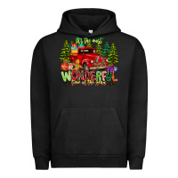 Pigment Black it's The Most Wonderful Time of the year Urban Hoodie - CowhideDigitalArt