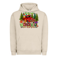 Pigment French Oak it's The Most Wonderful Time of the year Urban Hoodie - CowhideDigitalArt