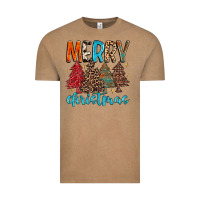Vintage Coffee merry christmas trees Vintage Tee - MaliasSmallBusiness