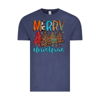 Vintage Denim merry christmas trees Vintage Tee - MaliasSmallBusiness