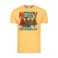 Vintage Mustard merry christmas trees Vintage Tee - MaliasSmallBusiness