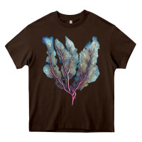 Chocolate Brown Venus Fan Sea Coral Heavy Core Tee - LillyAllenDesigns