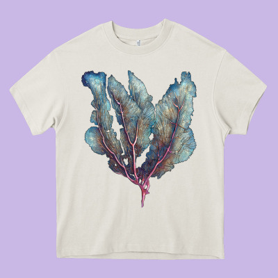 Venus Fan Sea Coral Heavy Core Tee Designed By Lillyallendesigns