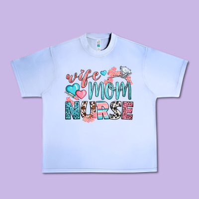 Wife Mom Nurse Urban Heavy Tee Designed By Bundleandbundleshop