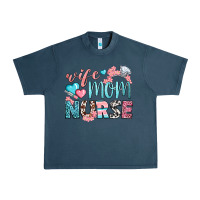 Midnight Navy Wife Mom Nurse Urban Heavy Tee - BundleAndBundleShop