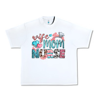 White Wife Mom Nurse Urban Heavy Tee - BundleAndBundleShop