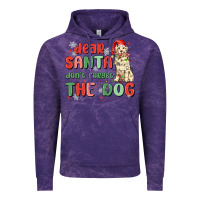 Cloud Purple dear santa dont forget the dog Vintage Hoodie - MaliasSmallBusiness