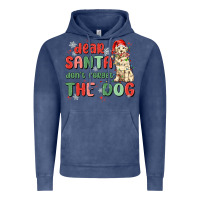 Vintage Denim dear santa dont forget the dog Vintage Hoodie - MaliasSmallBusiness