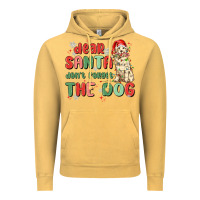 Vintage Mustard dear santa dont forget the dog Vintage Hoodie - MaliasSmallBusiness