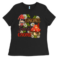 Black gnome sweet gnome Ladies Tee - BarkalooDesign