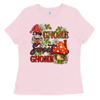 Bubblegum Pink gnome sweet gnome Ladies Tee - BarkalooDesign