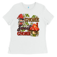 White gnome sweet gnome Ladies Tee - BarkalooDesign