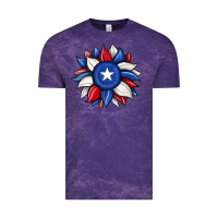 Cloud Purple sunflower texas flag 2 Vintage Tee - JahusDesignShop