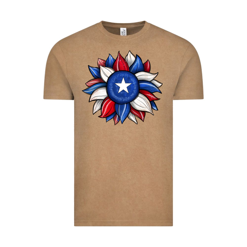 Sunflower Texas Flag 2 Vintage Tee by JahusDesignShop | Teevron