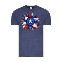 Vintage Denim sunflower texas flag 2 Vintage Tee - JahusDesignShop
