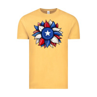 Vintage Mustard sunflower texas flag 2 Vintage Tee - JahusDesignShop