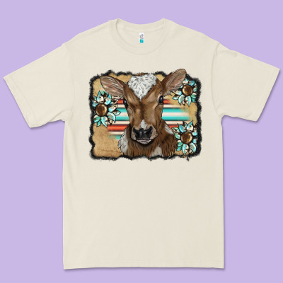 Western Wreath Baby Calf Premium Tee Designed By Barkaloodesign