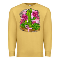 Antique Gold breast cancer cactus Premium Sweatshirt - FaDigitalArtStudio