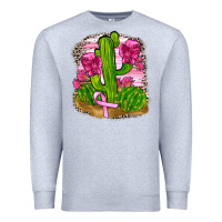 Heather Grey breast cancer cactus Premium Sweatshirt - FaDigitalArtStudio