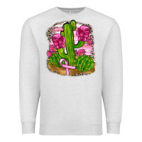 Oatmeal Heather breast cancer cactus Premium Sweatshirt - FaDigitalArtStudio