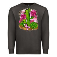 Smoke breast cancer cactus Premium Sweatshirt - FaDigitalArtStudio