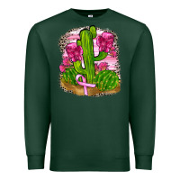 Sports Green breast cancer cactus Premium Sweatshirt - FaDigitalArtStudio